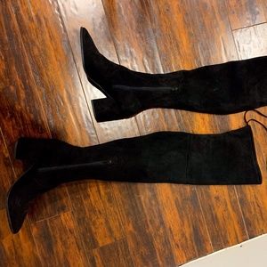 Over the knee Black Suede Boots